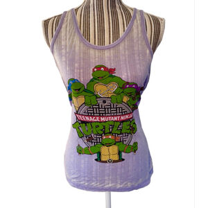 Teenage Mutant Ninja Turtles burnout tank top. Size L Great over a bathing suit